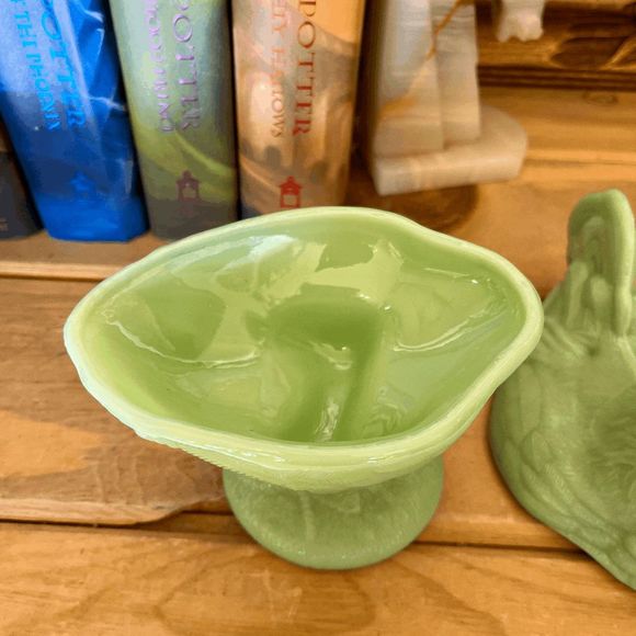 Mosser Glass Jadeite Glass Large Standing Rooster - Picture 5 of 6